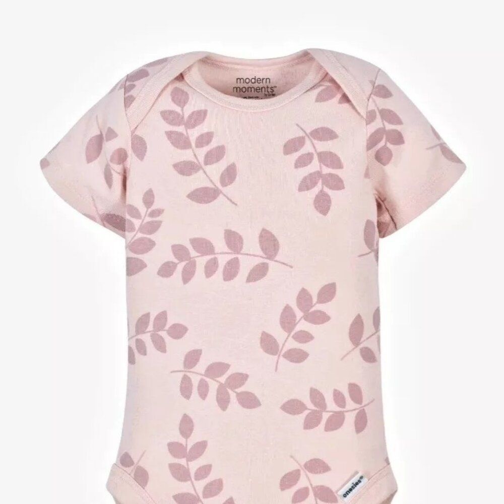 Gerber Modern Moments Baby Girl Leaf Bodysuit 12M